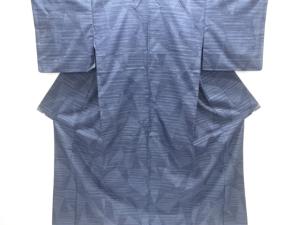 幾何学模様織り出し十日町紬着物